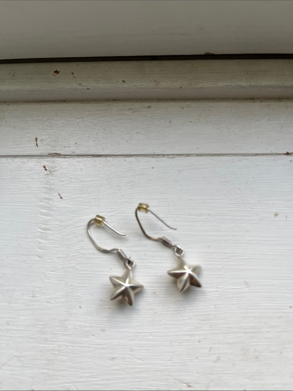 Star Drop Earrings in Sterling Silver